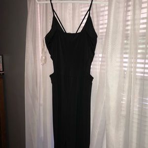 Charlotte Russe Size M Long Romper Black